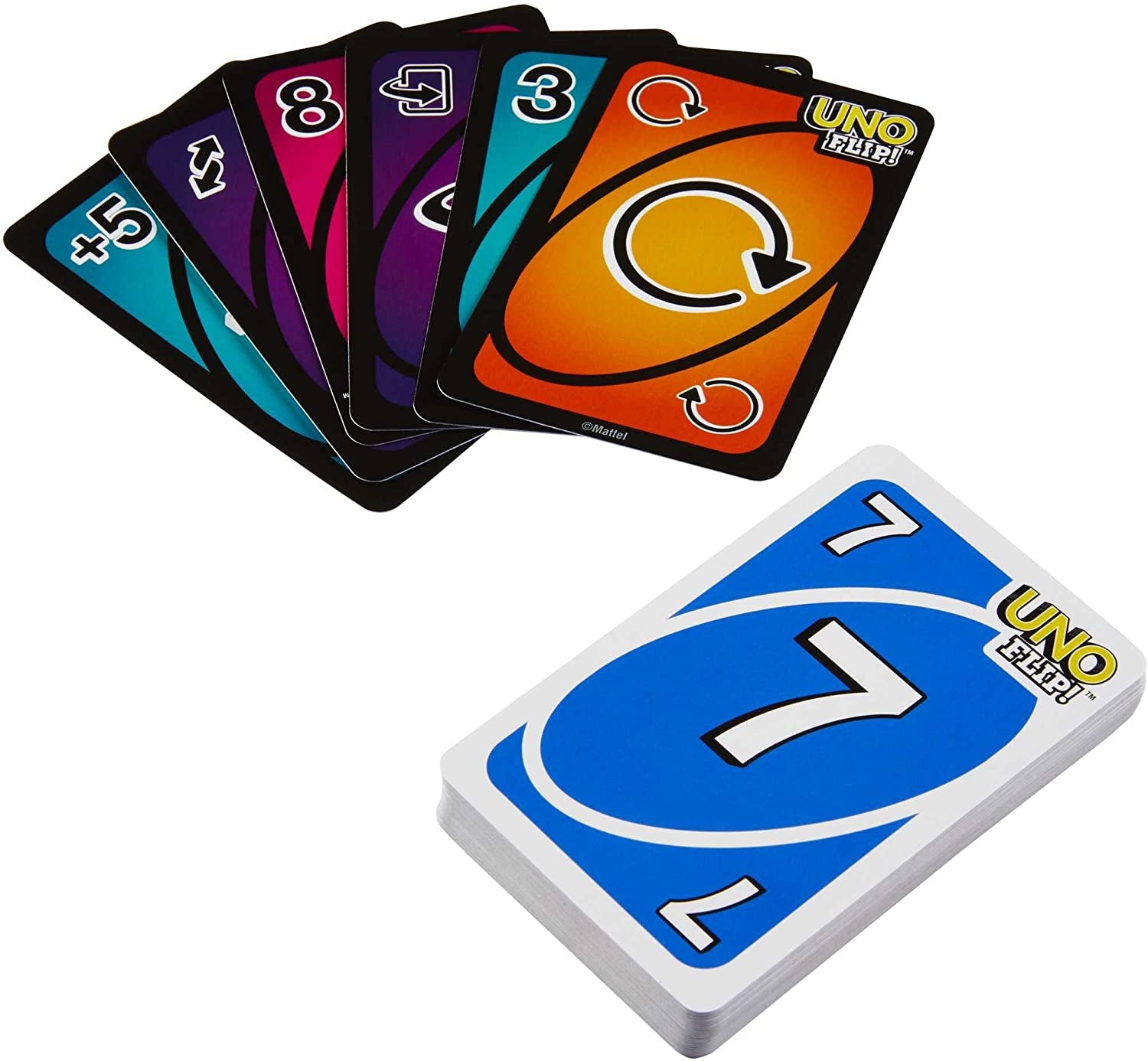 UNO FLIP! Family Card Game, with 112 Cards in a Sturdy Storage Tin, Makes a Great Gift for 7 Year Olds and Up, GDG37