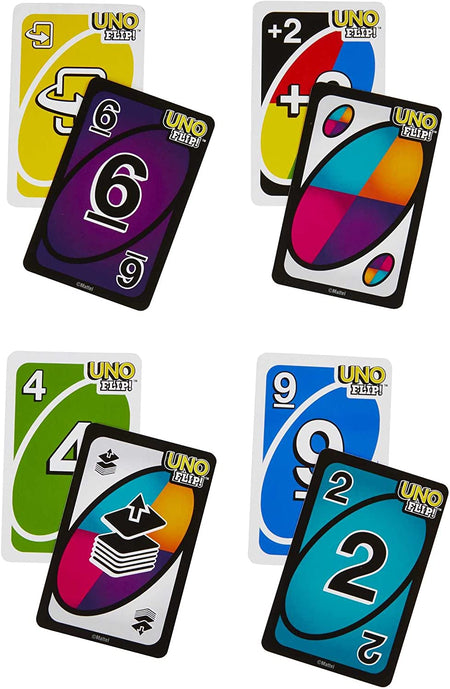UNO FLIP! Family Card Game, with 112 Cards in a Sturdy Storage Tin, Makes a Great Gift for 7 Year Olds and Up, GDG37