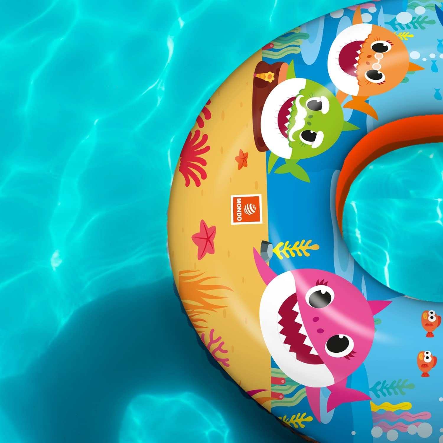16889 Pinkfong Baby Shark Toys Inflatable Donut-Swim Ring-Ideal for Boy/Girl Use in the Pool/Sea-16889, Multicolour, 50 Cm