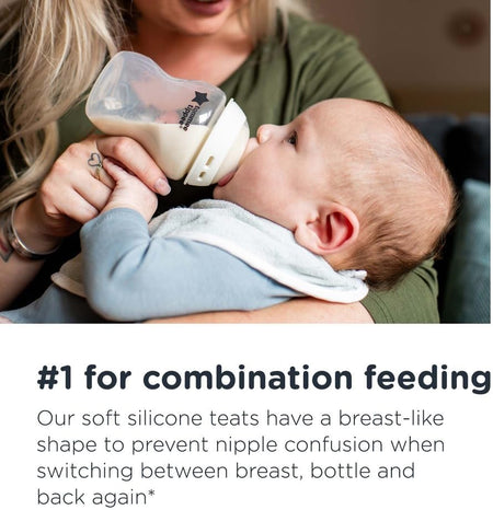 Natural Start Newborn Starter Set, 150 Ml and 260 Ml Anti-Colic Baby Bottles, Medium-Flow, Breast-Like Teats for a Natural Latch, Self-Sterilising