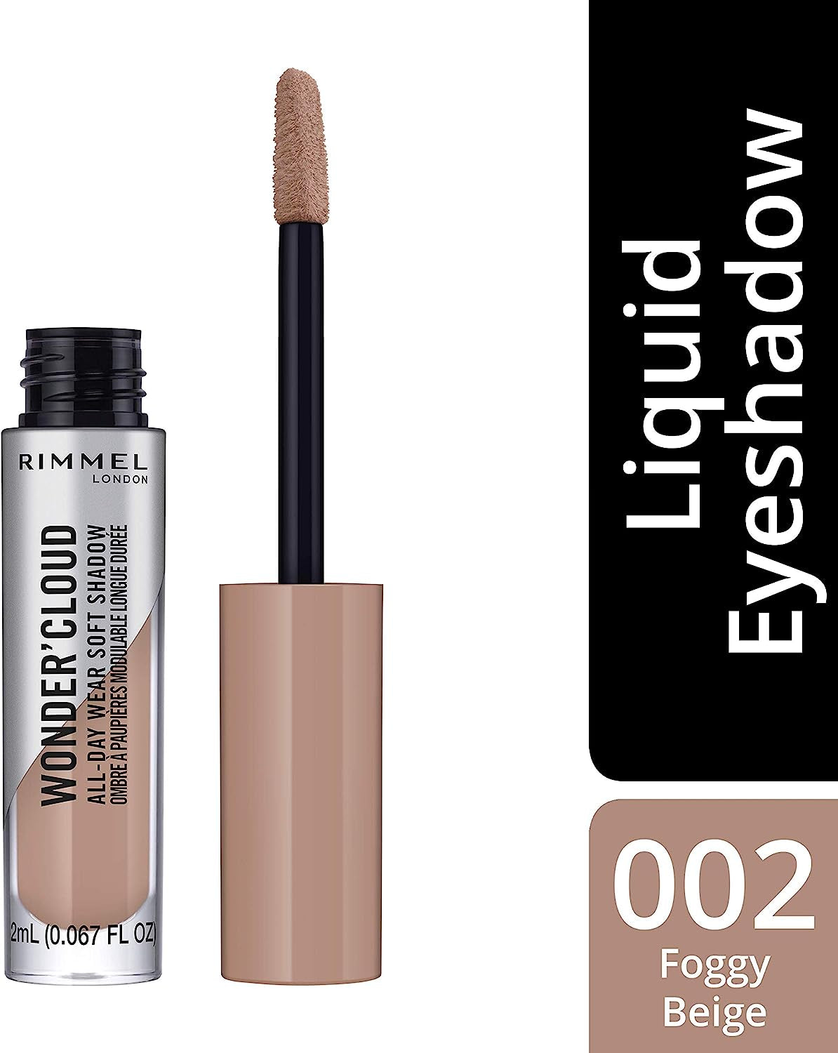London Wonder'Cloud Liquid Eyeshadow, 002 Foggy Beige