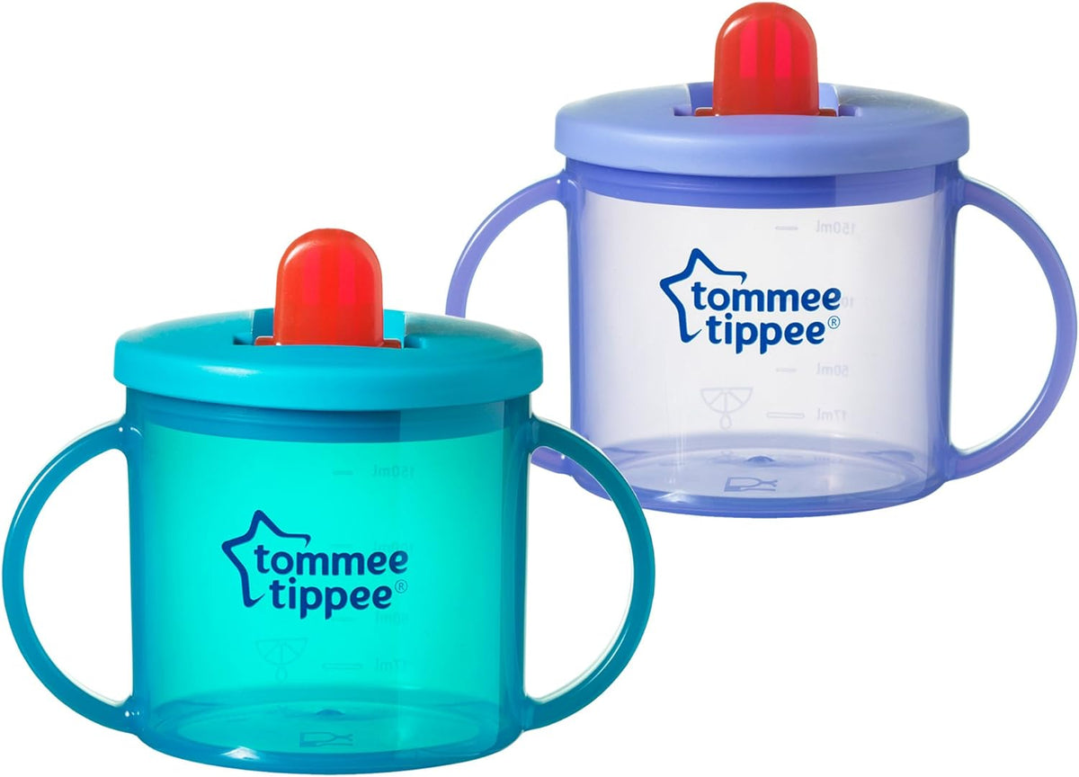 Free Flow Trainer Cup with Handles, Bpa-Free, 6Oz, 2 Count (Designs May Vary)