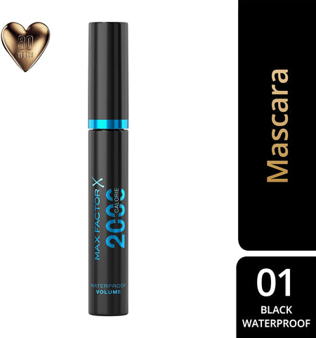2000 Calorie Waterproof Volume Mascara, Smudge Proof, Black, 9 Ml