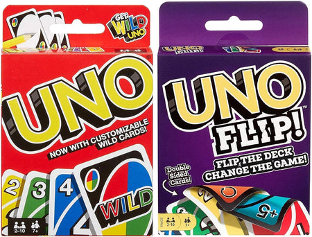 Uno Original and Uno Flip Card Games, Combo Pack of 2
