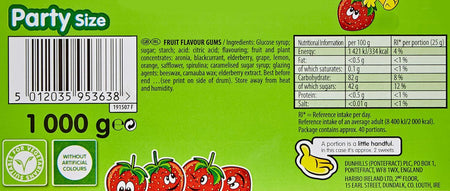 Giant Strawberry Bulk Sweets, 1 Kg