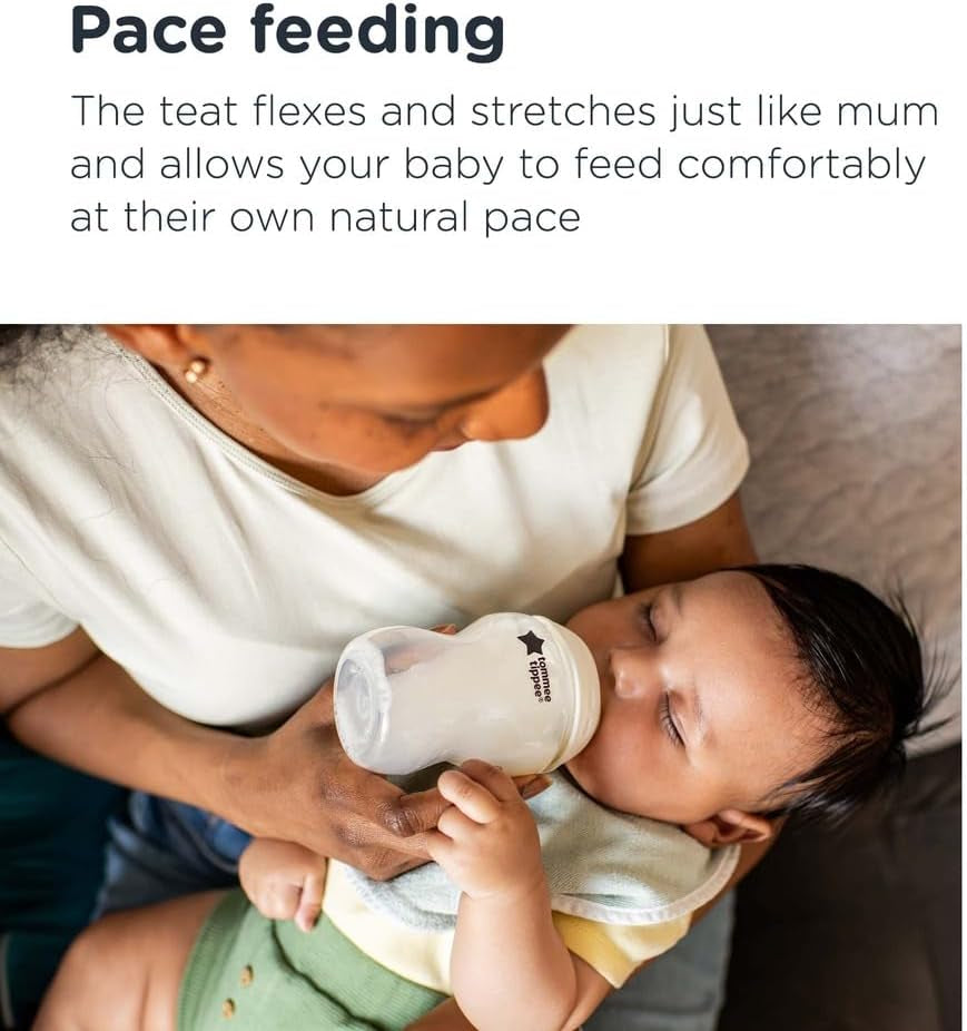 Natural Start Newborn Starter Set, 150 Ml and 260 Ml Anti-Colic Baby Bottles, Medium-Flow, Breast-Like Teats for a Natural Latch, Self-Sterilising