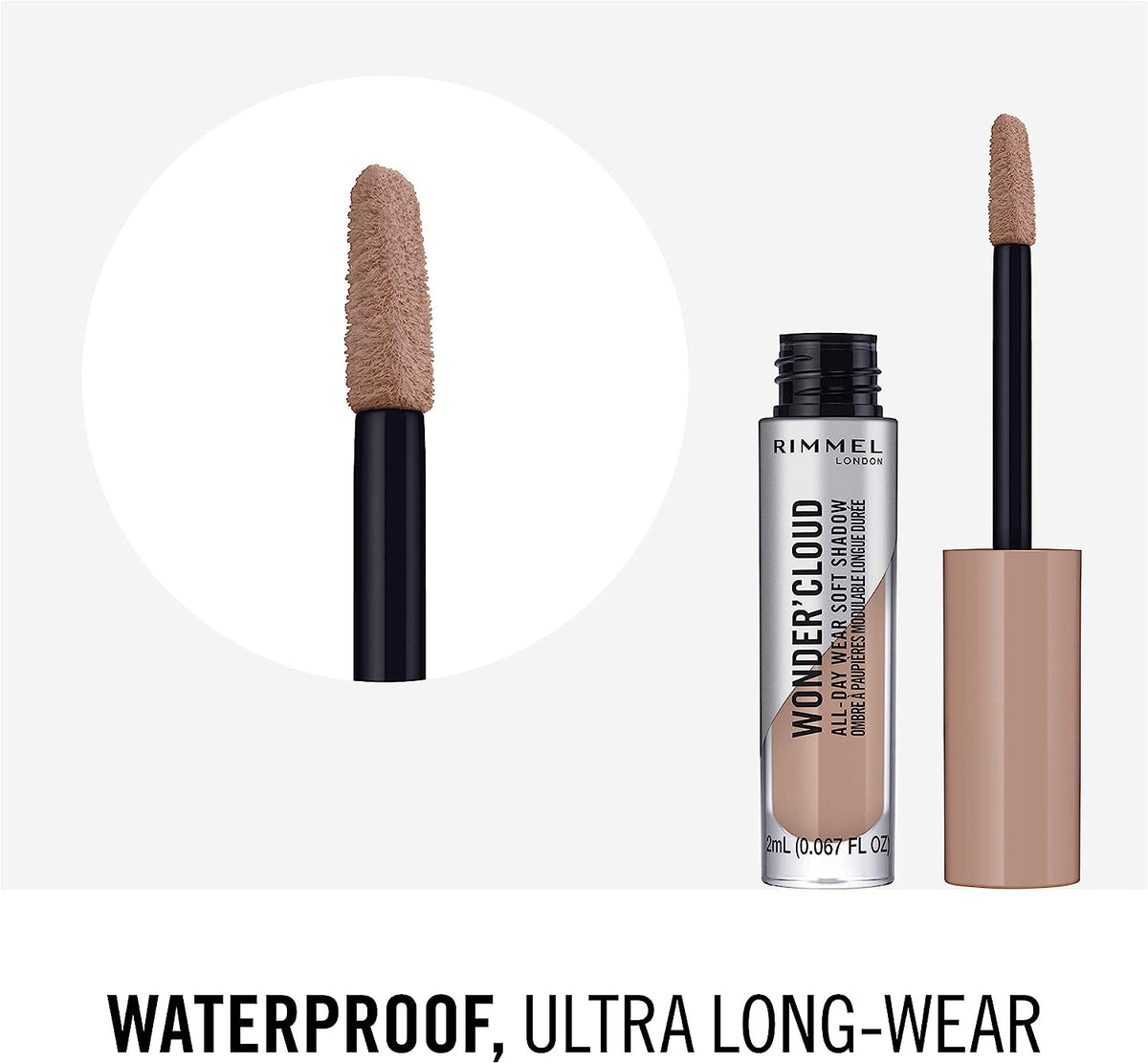 London Wonder'Cloud Liquid Eyeshadow, 002 Foggy Beige