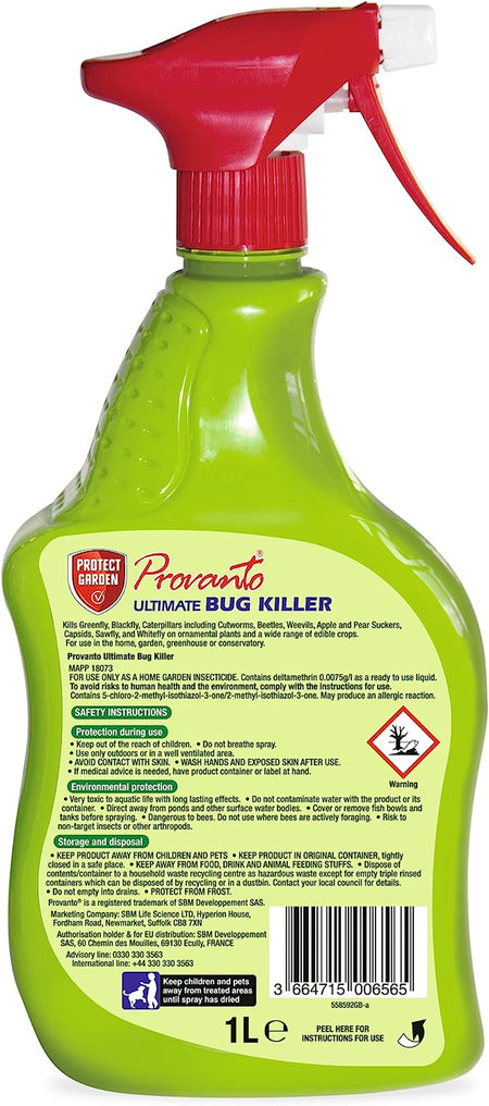 86600244 Ultimate Bug Killer, Insecticide Protects for up to Two Weeks, 1L, Ready-To-Use