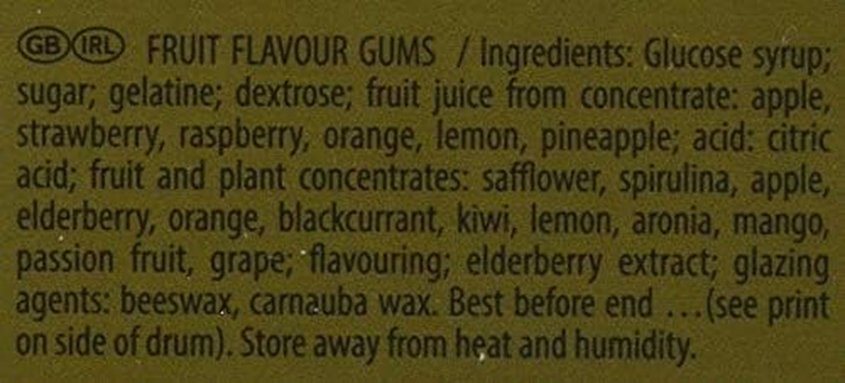 Gold Gummy Bear 1Kg Sweets Party Tub