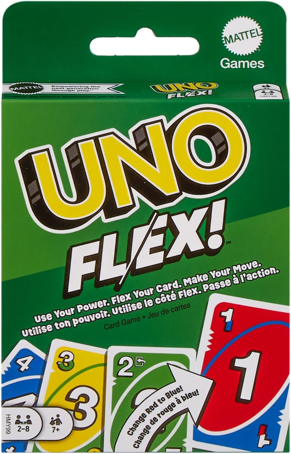 UNO Flex, Family Card Game for Kids and Adults for Party Game Night, Use as a Travel Game or Engaging Gift for Kids, 2 to 8 Players, Ages 7 and Up, HMY99