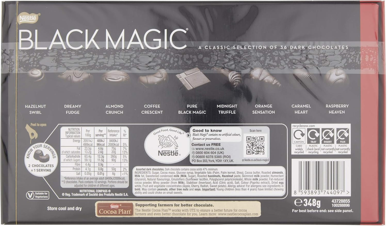 Black Magic Dark Chocolate Selection Box, 348G