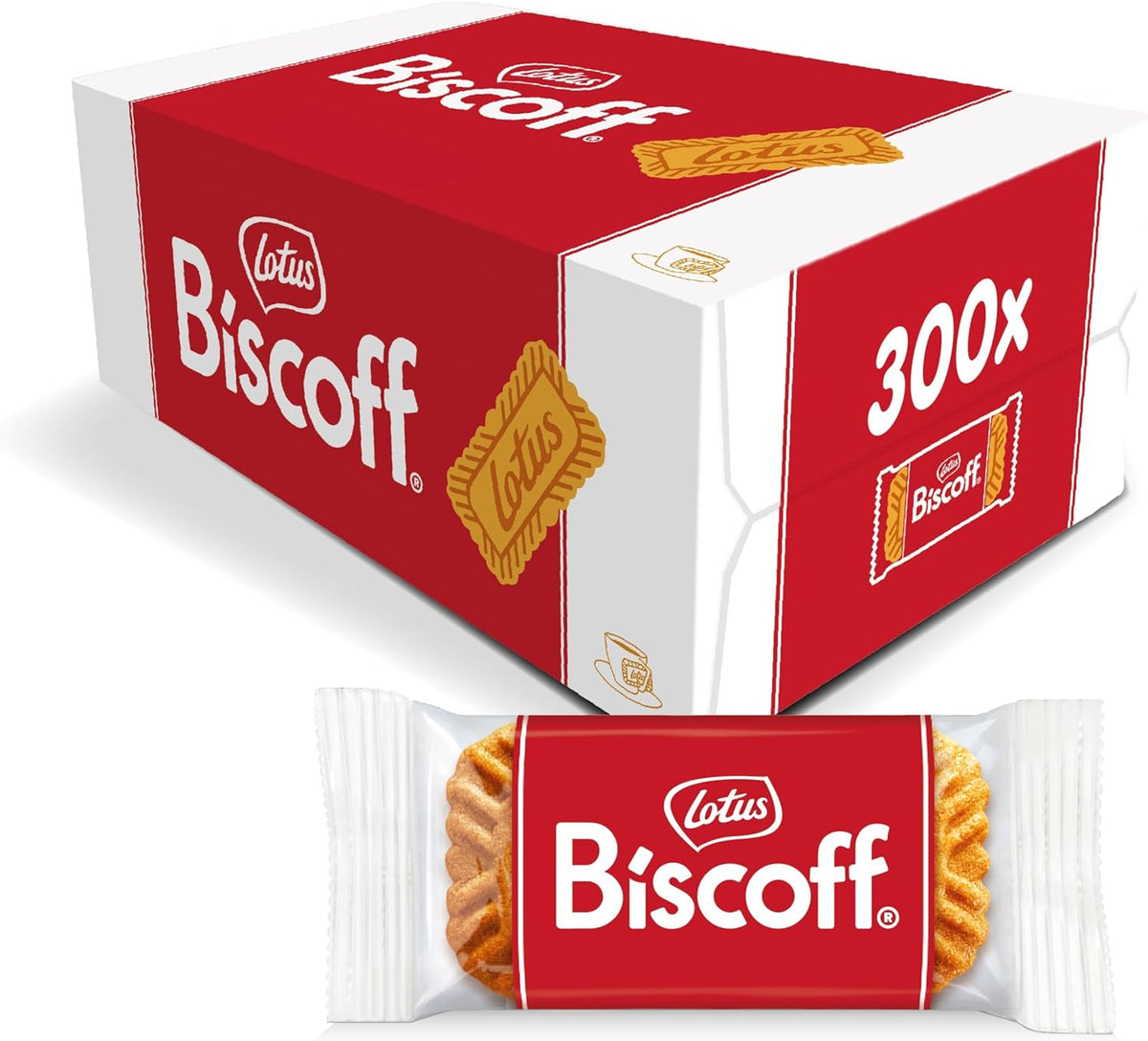 Lotus  Original Caramelised Single Biscuits (Pack of 300 - Catering Size)