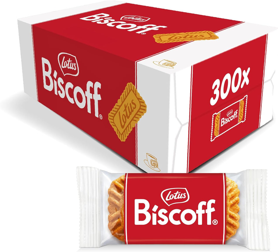Lotus  Original Caramelised Single Biscuits (Pack of 300 - Catering Size)